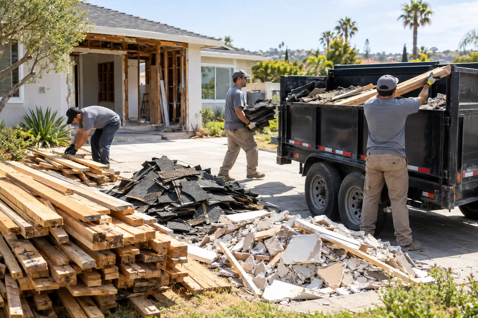 Shed Debris Removal work scene