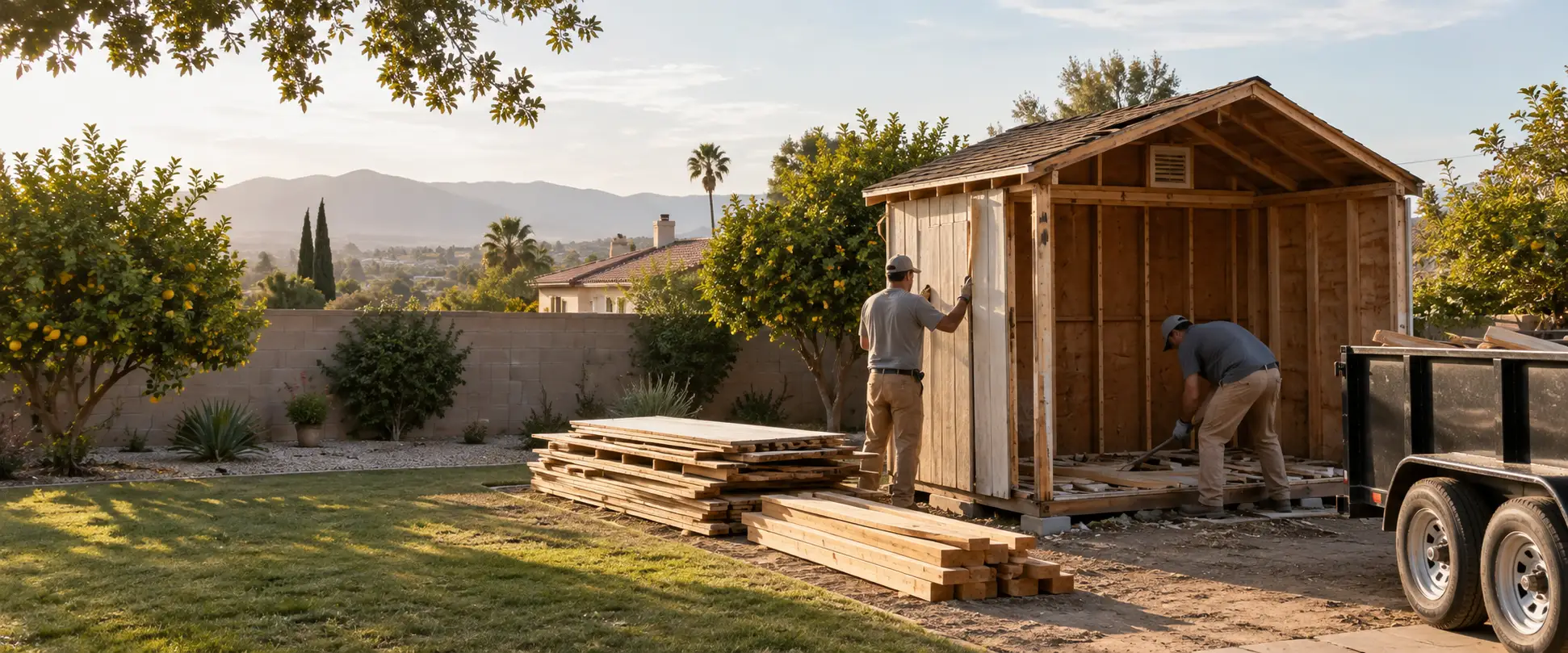 Shed Removal work scene